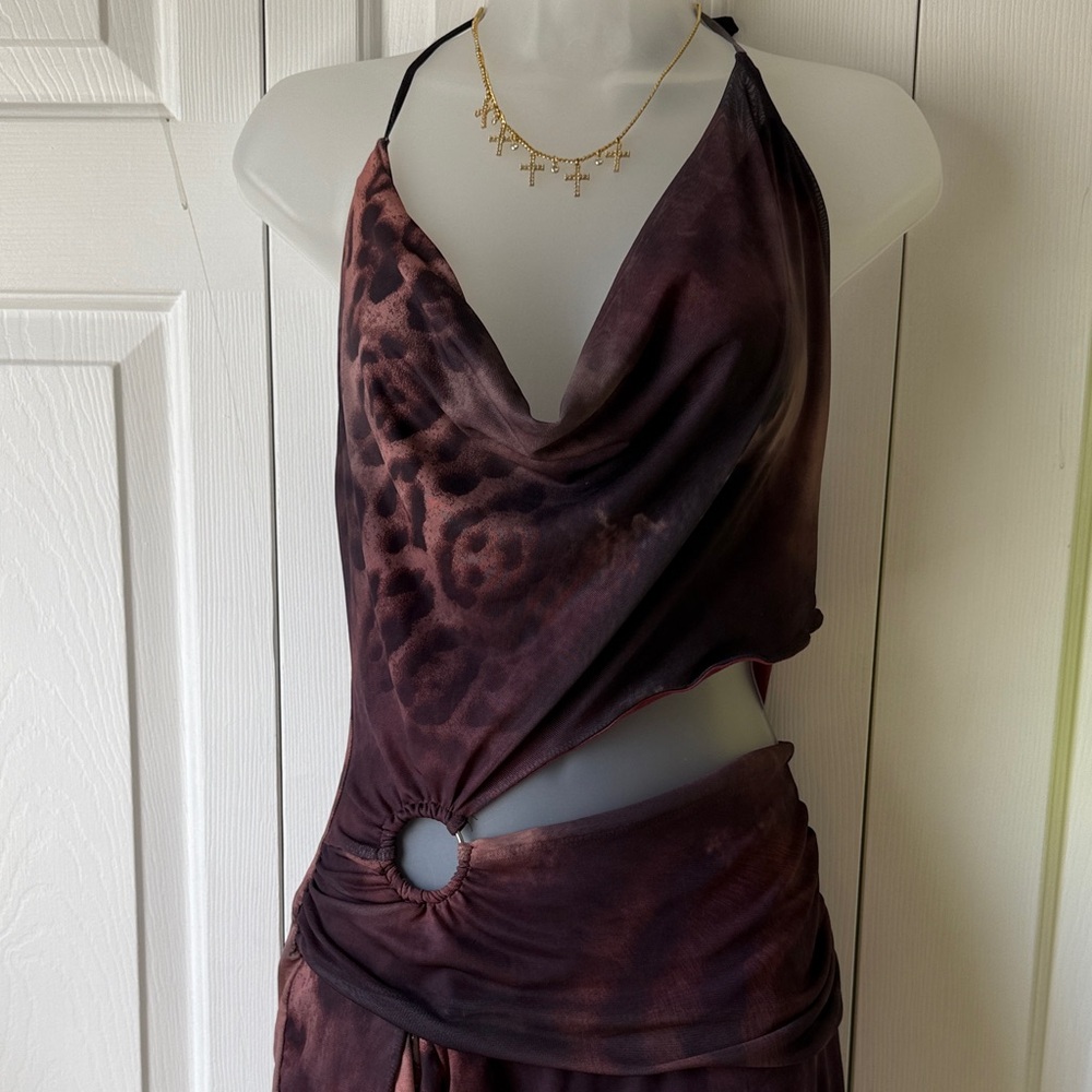 Chic Halter Dress with Ring Detail
